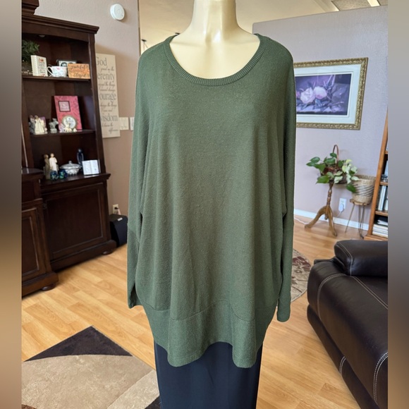 Lularoe green long sleeve oversized sweater-size XXL - Picture 1 of 9
